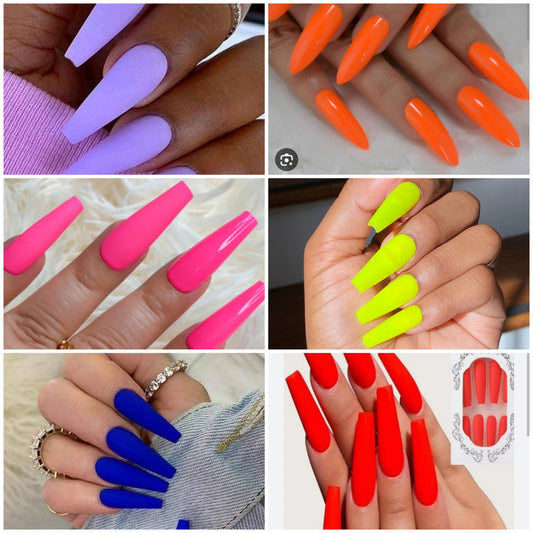 Acrylic Nails SOLID COLOR ($60+)